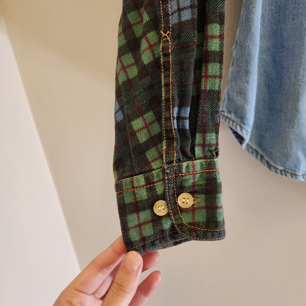 Vtg 90s Bill Blass Winter Cabin Christmas Holiday Ski Lodge Flannel Button Down - Picture 7 of 9